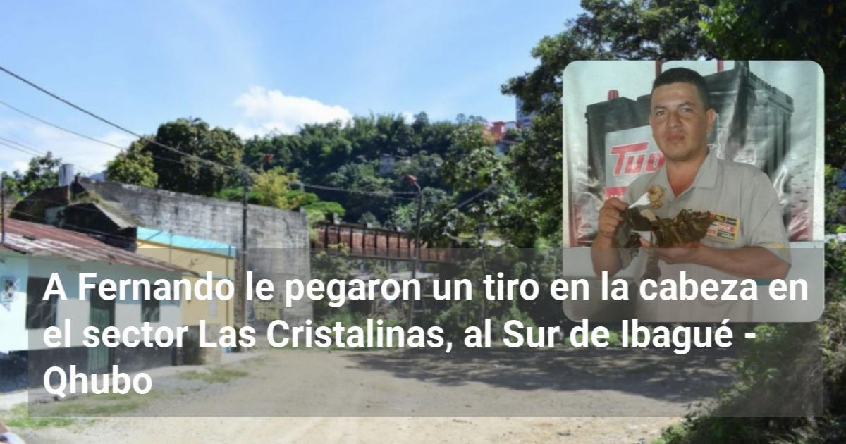 A Fernando Le Pegaron Un Tiro En La Cabeza En El Sector Las Cristalinas ...